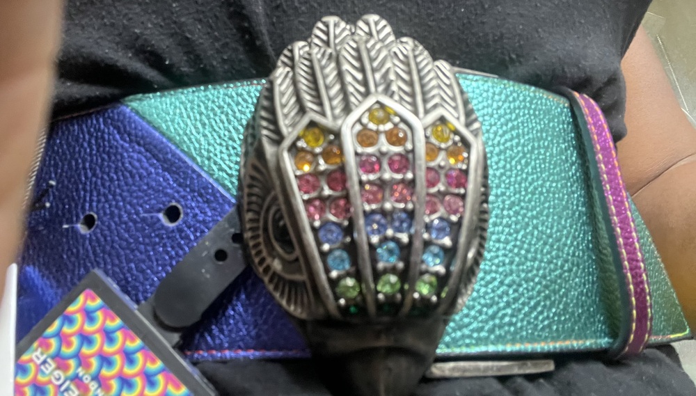 Kurt Geiger Kensington Wide  Belt-Genuine Leather- Medium/Large Multicolor